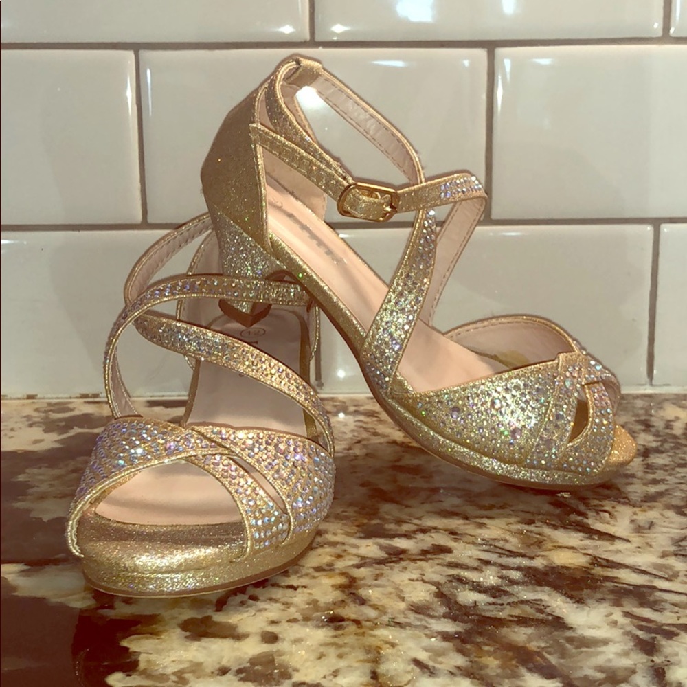 Girls Link Open Toed Heels